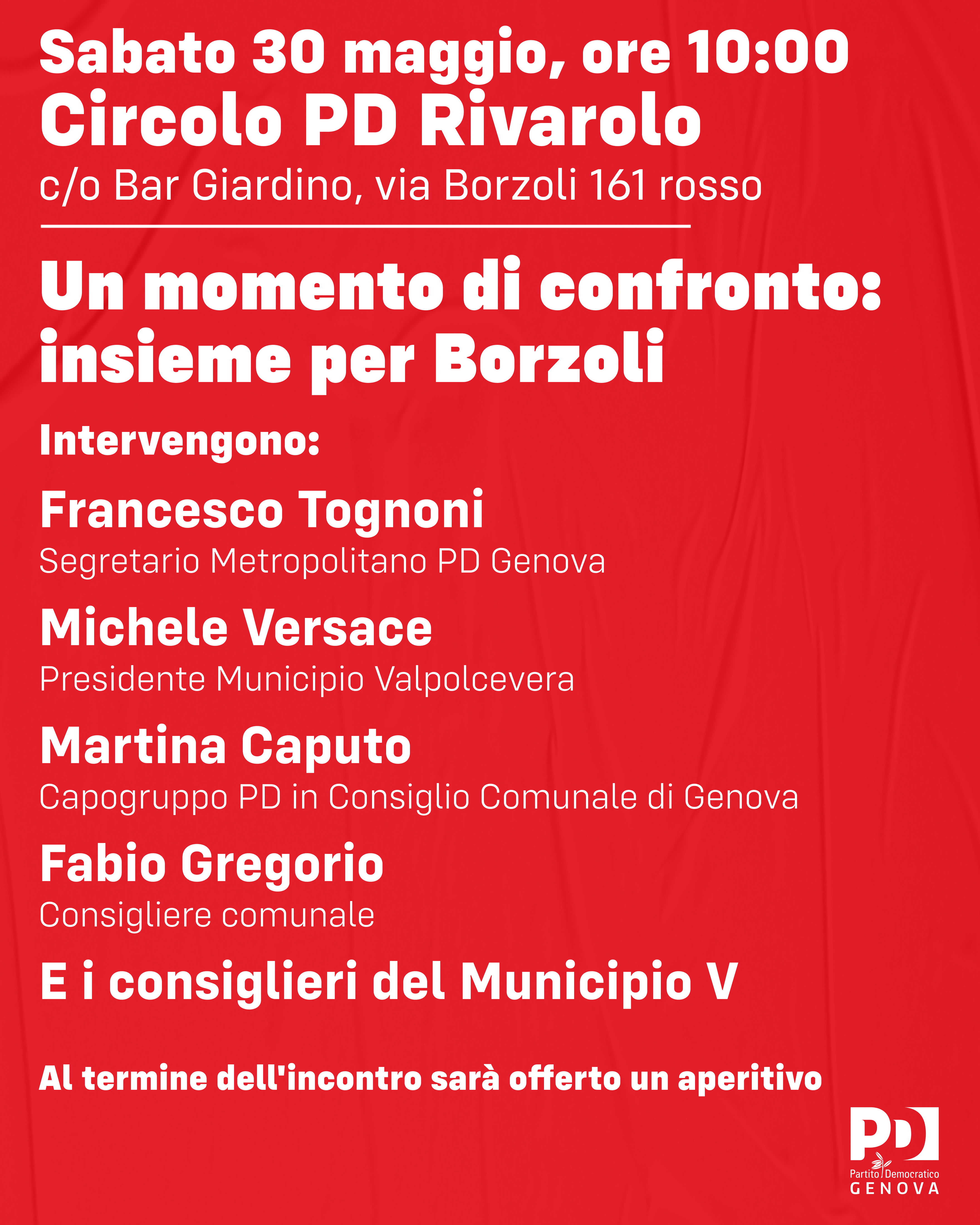 Un momento di confronto: insieme per Borzoli.